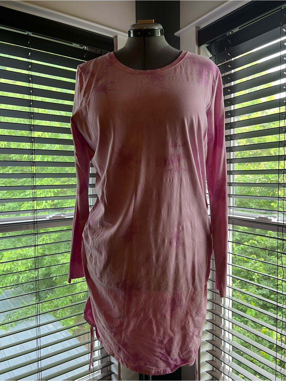 PINK Victoria's Secret Pink Tie-Dye Long Sleeve Mini Tunic